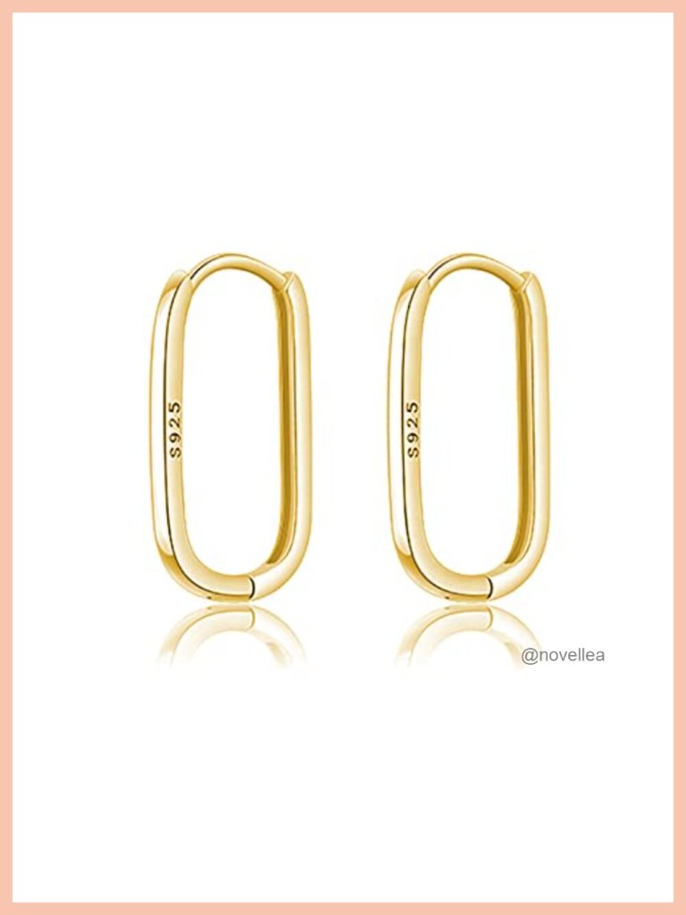 925 Sterling Silver U Hoop Earrings Minimalist Square Huggie Earrings Women